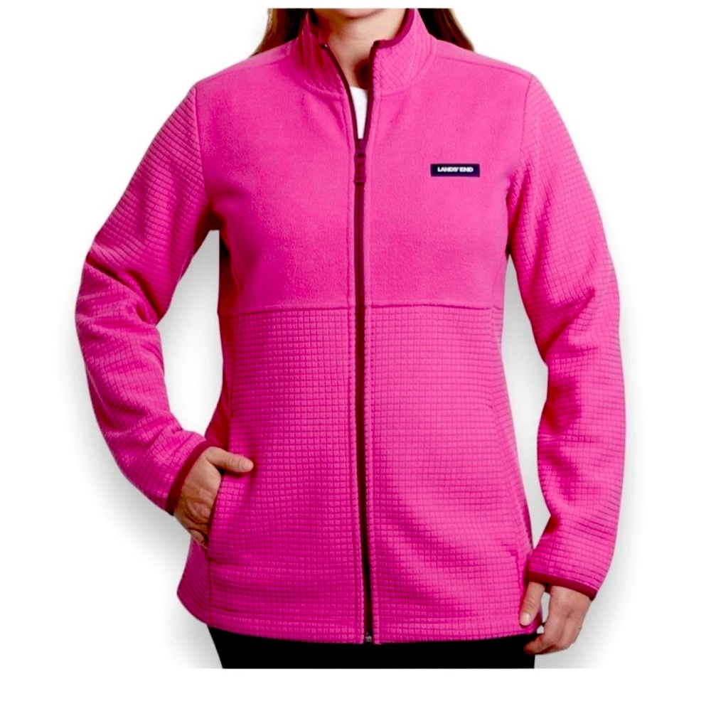 ‼️SOLD ‼️Land’s End Fleece full zip jacket